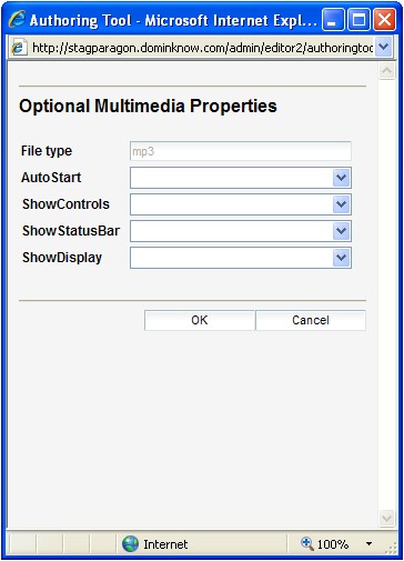 Optional Multimedia Properties
